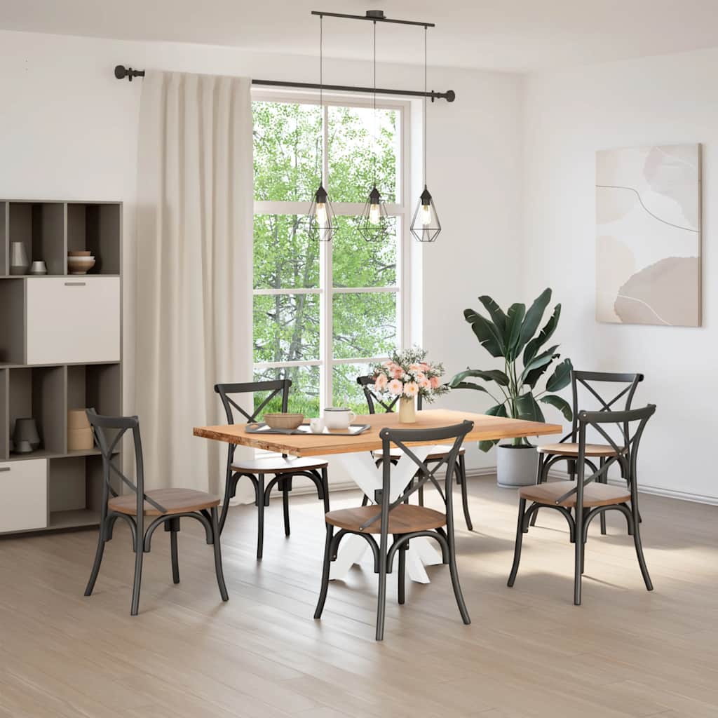 Gamba Tavolo Pranzo Forma Ragno Bianco 85x85x(72-73) cm Acciaio