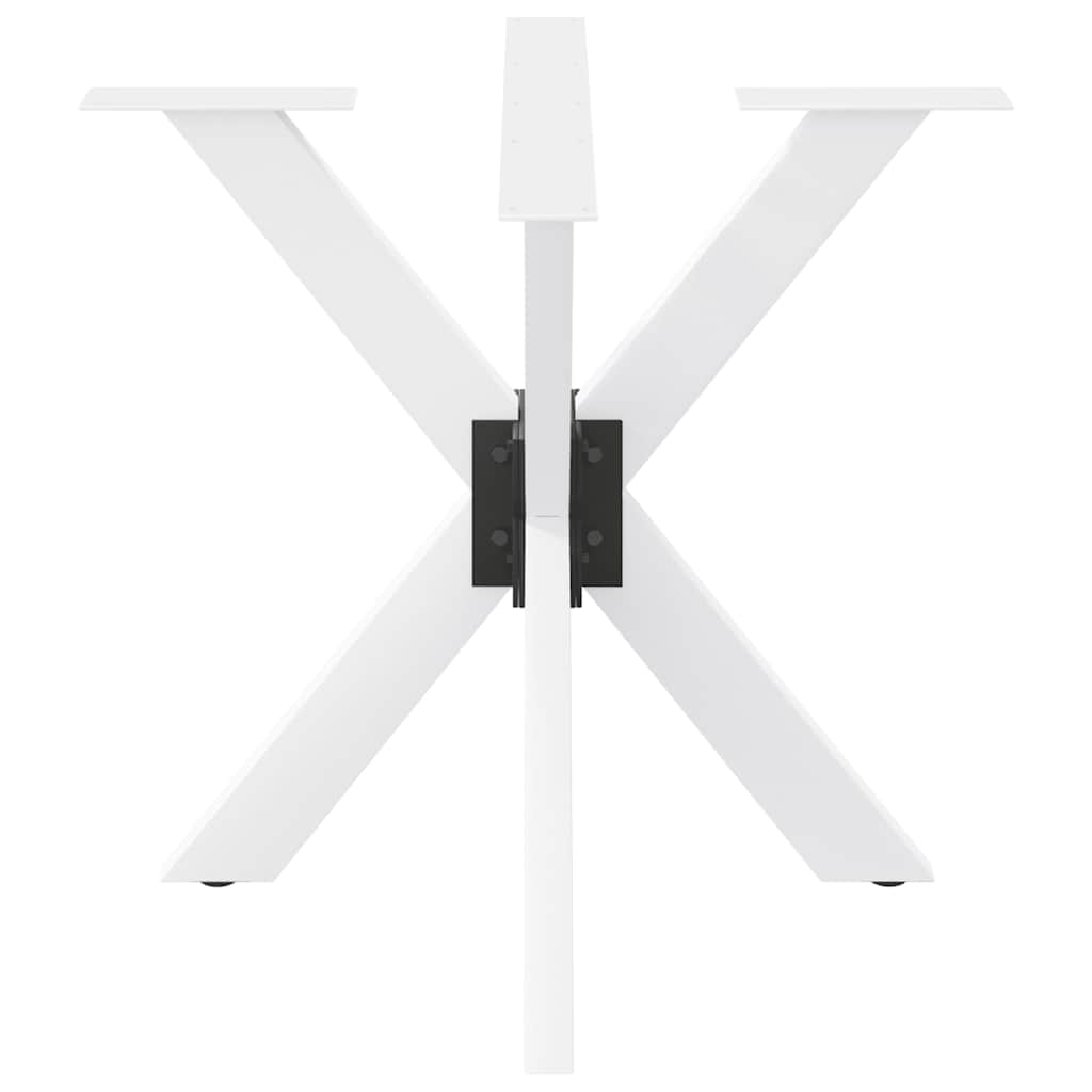 Gamba Tavolo Pranzo Forma Ragno Bianco 85x85x(72-73) cm Acciaio