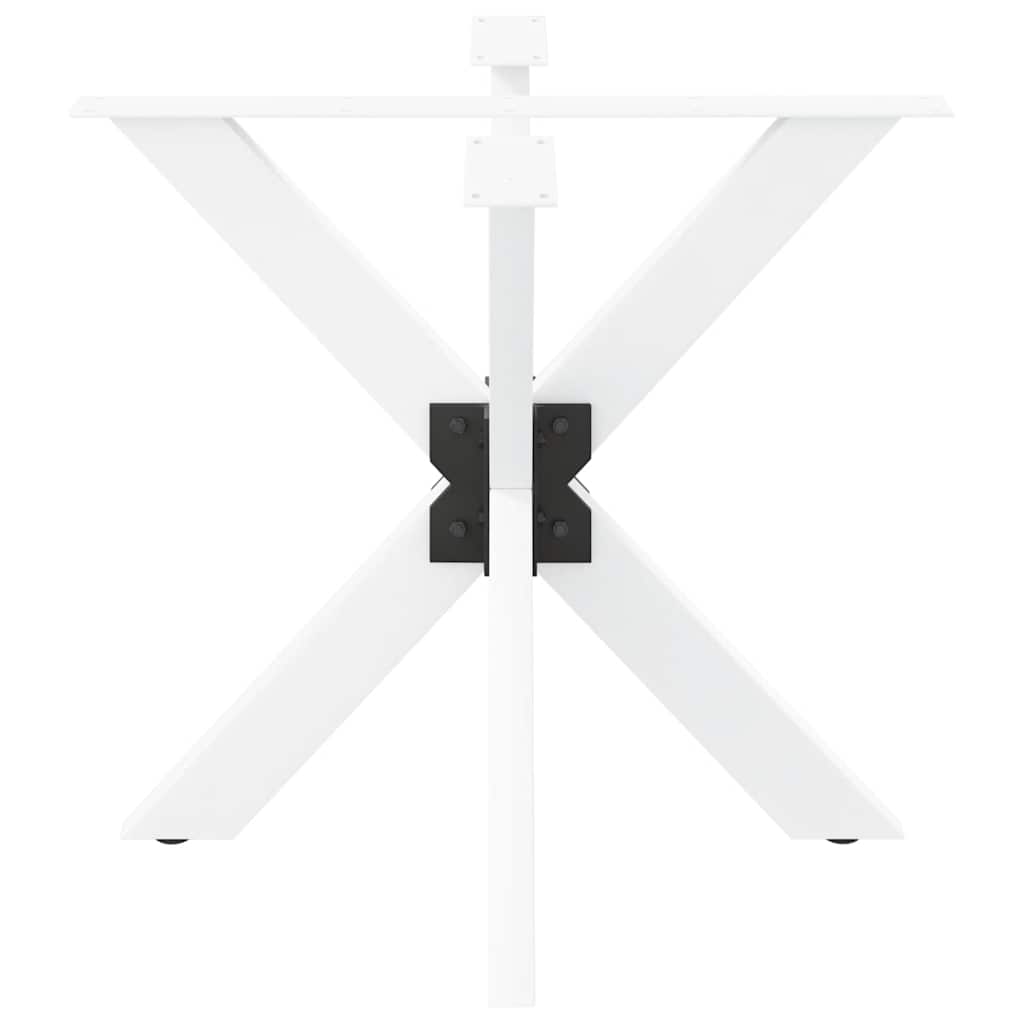 Gamba Tavolo Pranzo Forma Ragno Bianco 85x85x(72-73) cm Acciaio