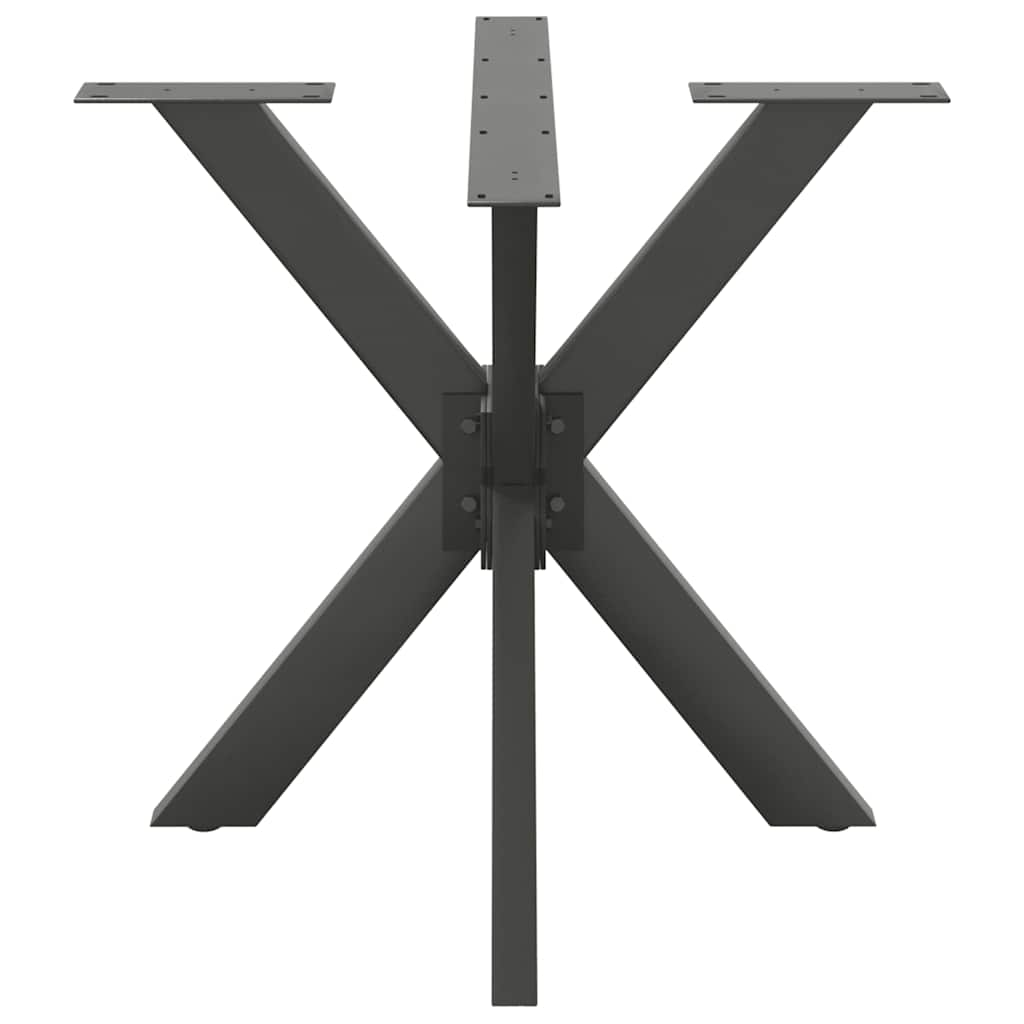 Gamba per Tavolo da Pranzo a Forma di Ragno Antracite 85x85x(72-73) cm Acciaio - homemem39