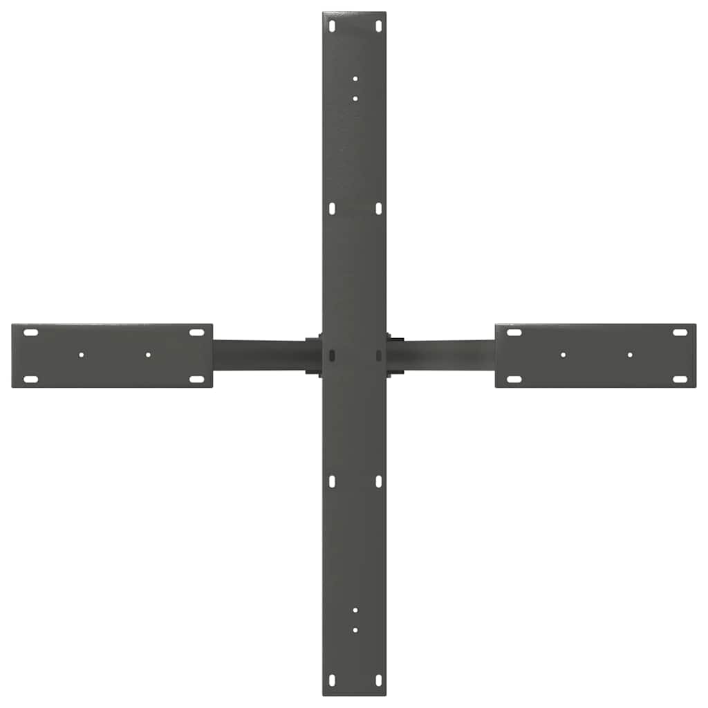 Gamba per Tavolo da Pranzo a Forma di Ragno Antracite 85x85x(72-73) cm Acciaio - homemem39