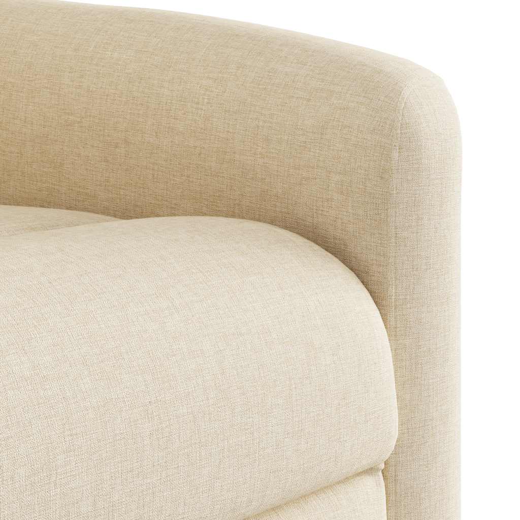 Poltrona Reclinabile in Tessuto Crema
