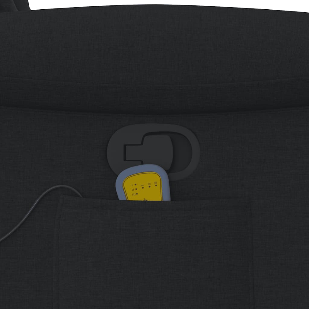 Poltrona Massaggiante Reclinabile Nera in Tessuto - homemem39