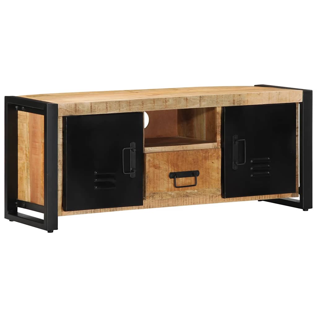 Mobile Porta TV 100x30x40 cm in Legno Massello di Mango Grezzo - homemem39