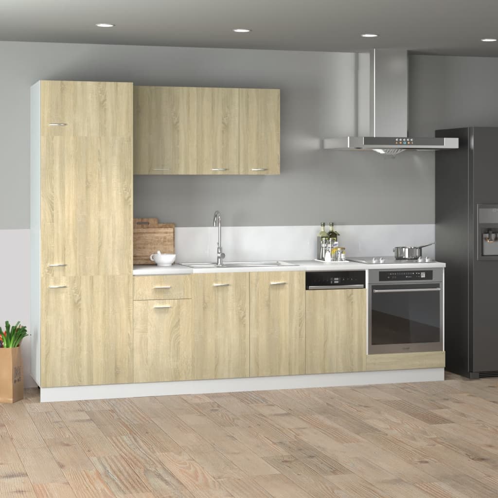 Set di Mobili Porta TV 7 pz “Lyon” Rovere Sonoma in Truciolato - homemem39