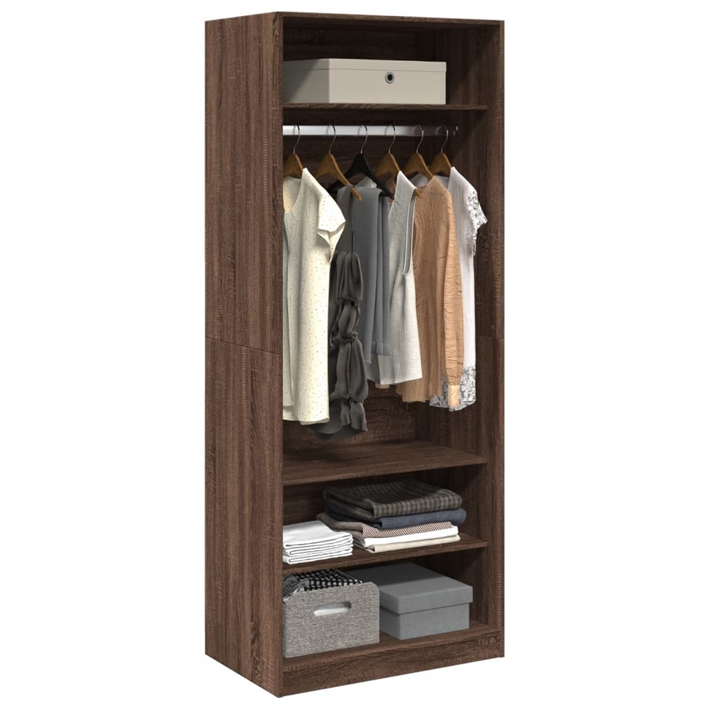 Armadio Rovere Marrone 80x50x200 cm in Legno Multistrato - homemem39