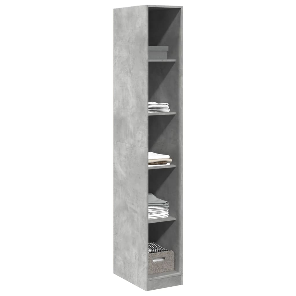 Armadio Grigio Cemento 30x50x200 cm in Legno tecnico - homemem39