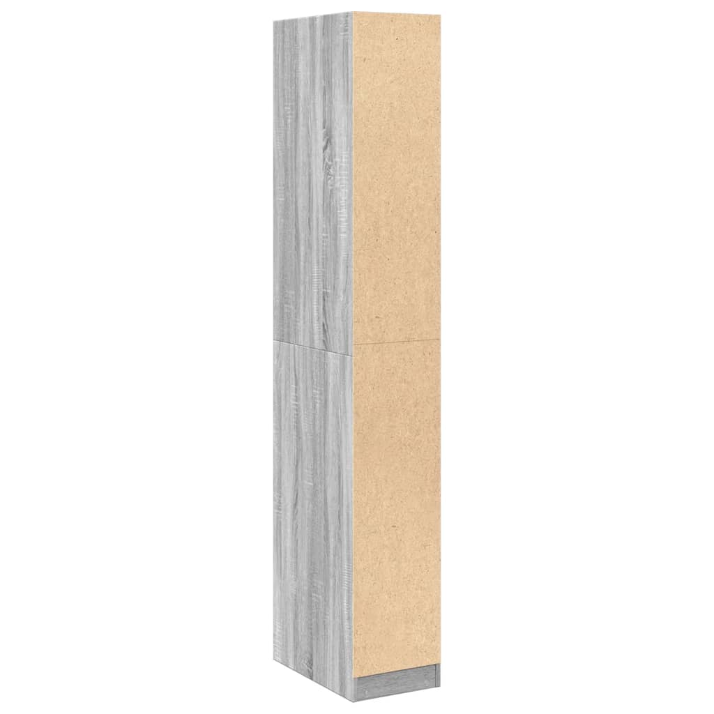 Armadio Grigio Sonoma 30x50x200 cm in Legno tecnico - homemem39
