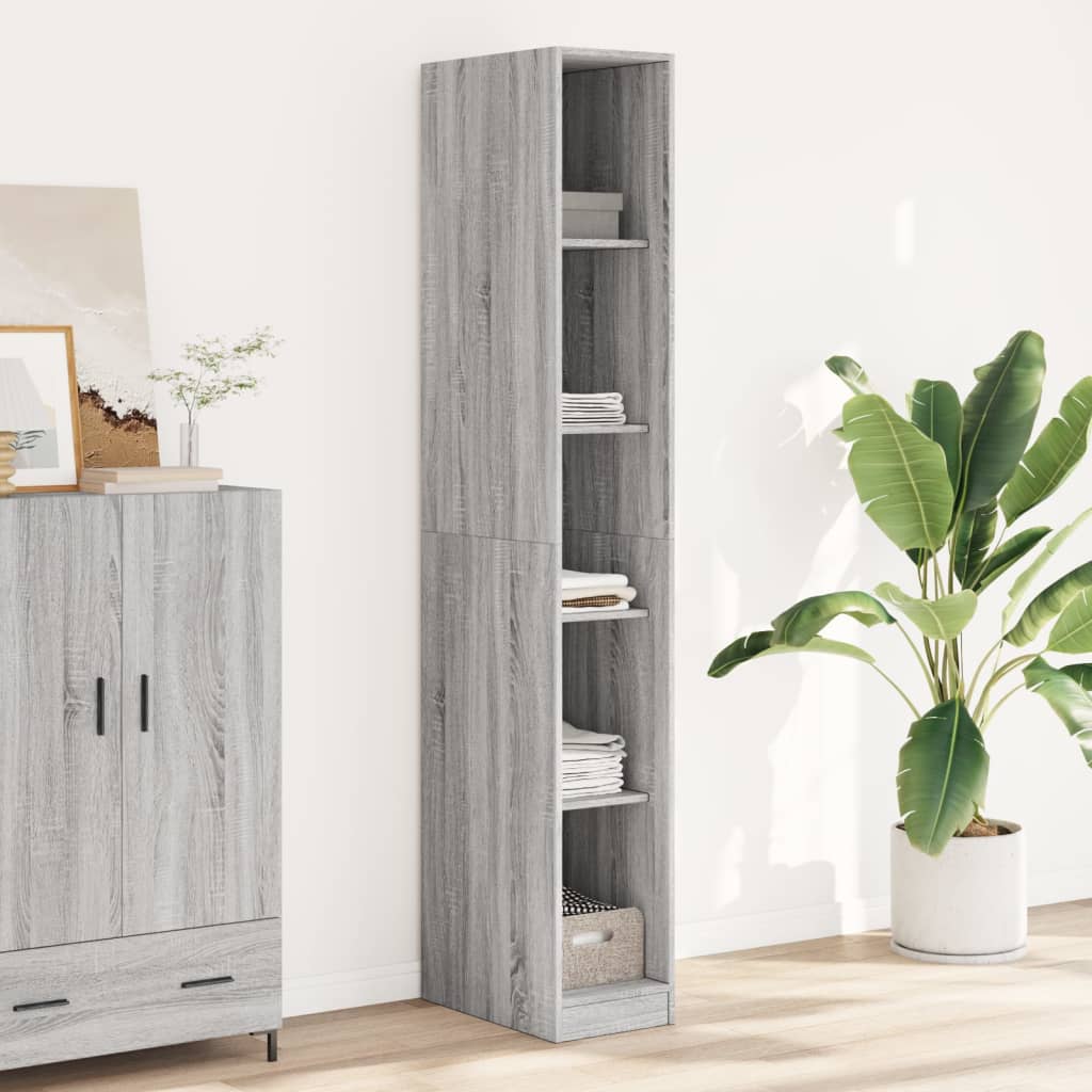 Armadio Grigio Sonoma 30x50x200 cm in Legno tecnico - homemem39