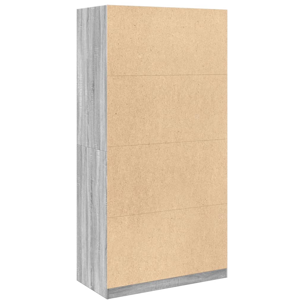 Armadio Grigio Sonoma 100x50x200 cm in Legno tecnico - homemem39