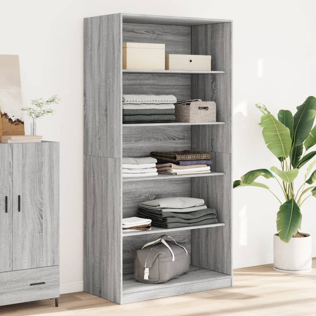 Armadio Grigio Sonoma 100x50x200 cm in Legno tecnico - homemem39