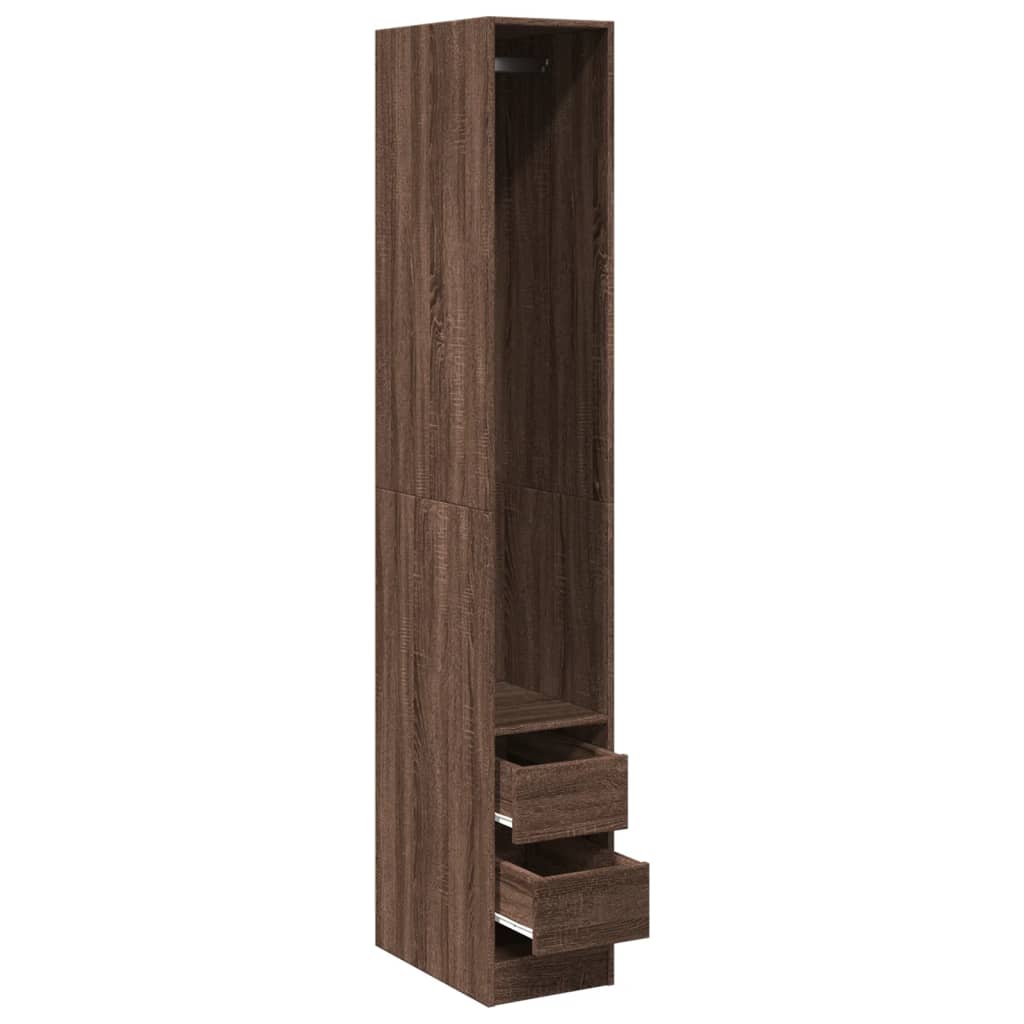 Armadio Rovere Marrone 30x50x200 cm in Legno Multistrato - homemem39