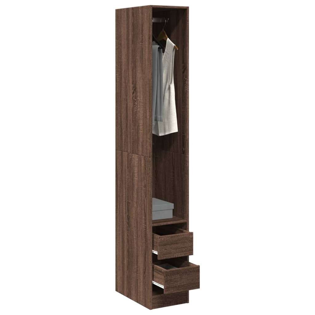 Armadio Rovere Marrone 30x50x200 cm in Legno Multistrato - homemem39