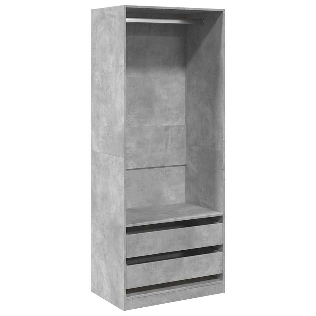 Armadio Grigio Cemento 80x50x200 cm in Legno Multistrato - homemem39
