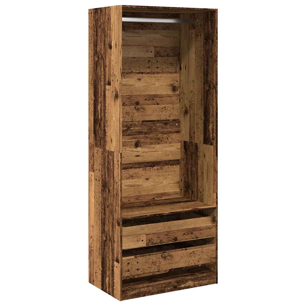 Armadio Legno Antico 80x50x200 cm in Legno Multistrato - homemem39