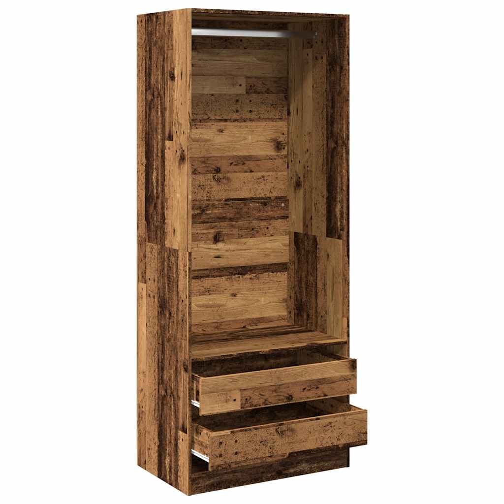 Armadio Legno Antico 80x50x200 cm in Legno Multistrato - homemem39