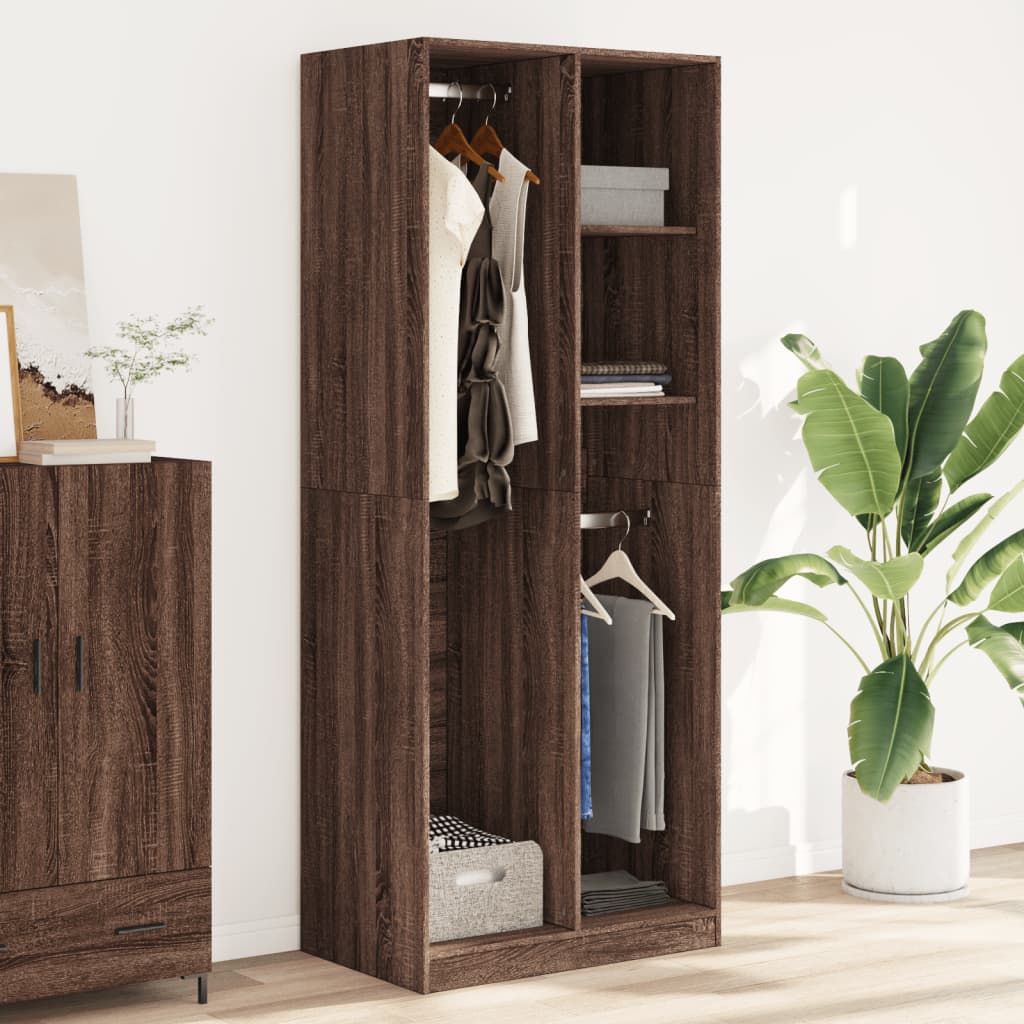 Armadio Rovere Marrone 80x50x200 cm in Legno Multistrato - homemem39