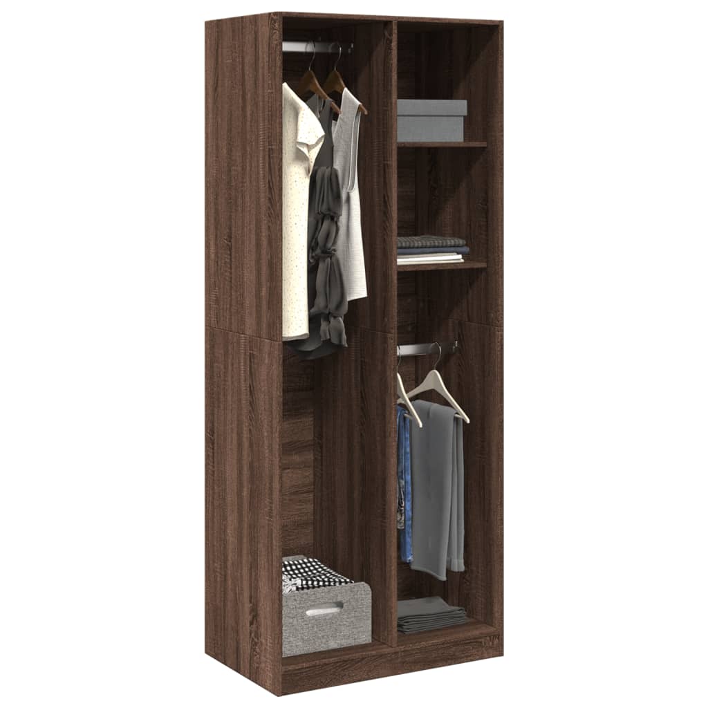 Armadio Rovere Marrone 80x50x200 cm in Legno Multistrato - homemem39