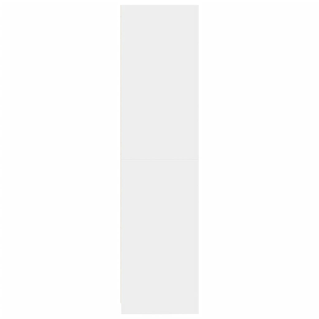 Armadio Bianco 100x50x200 cm in Legno Multistrato - homemem39