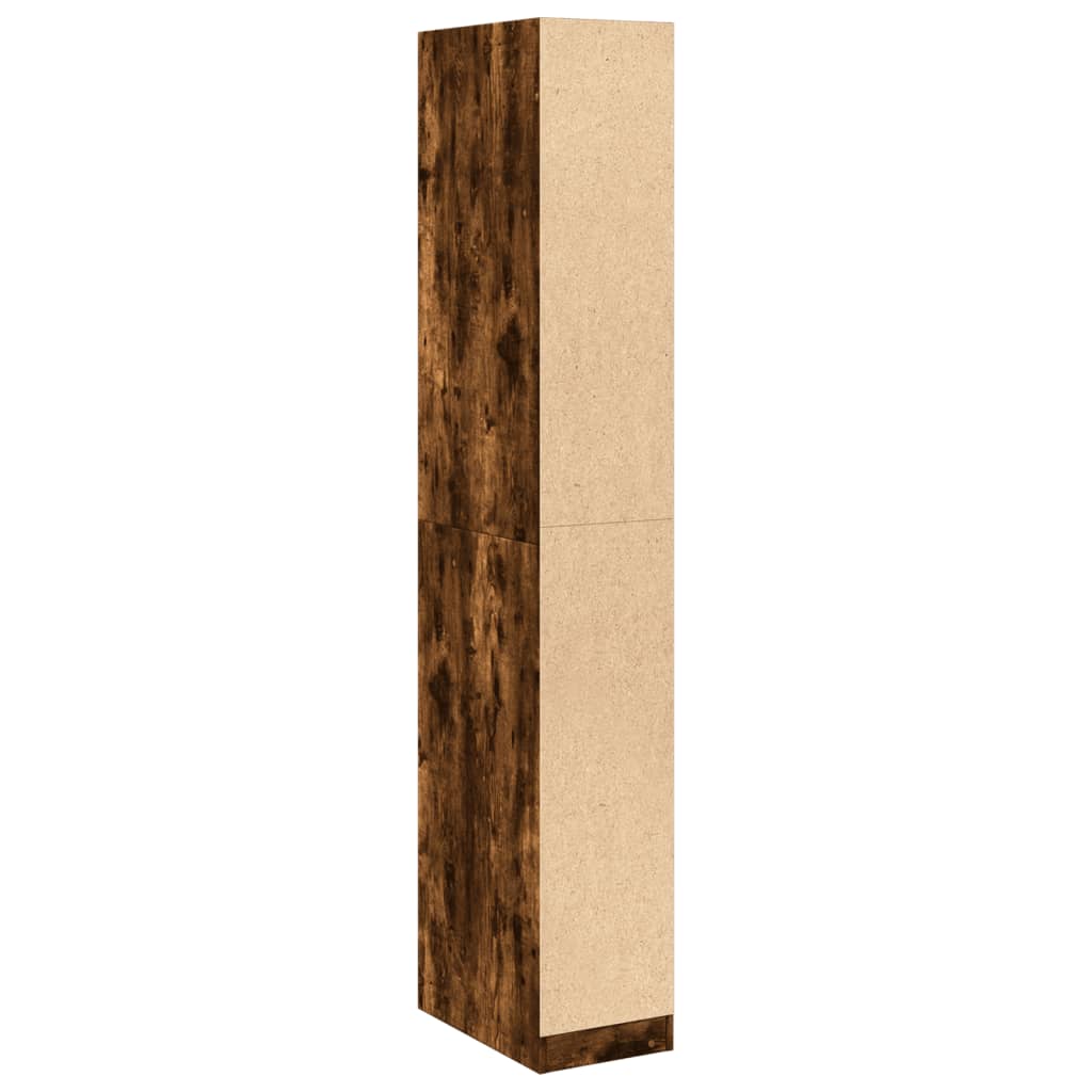 Armadio Rovere Fumo 30x50x200 cm in Legno Multistrato - homemem39