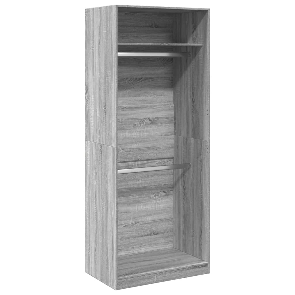 Armadio Grigio Sonoma 80x50x200 cm in Legno Multistrato - homemem39