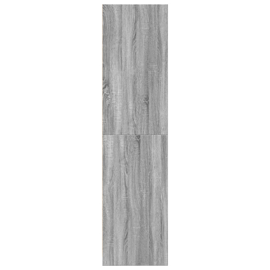 Armadio Grigio Sonoma 80x50x200 cm in Legno Multistrato - homemem39