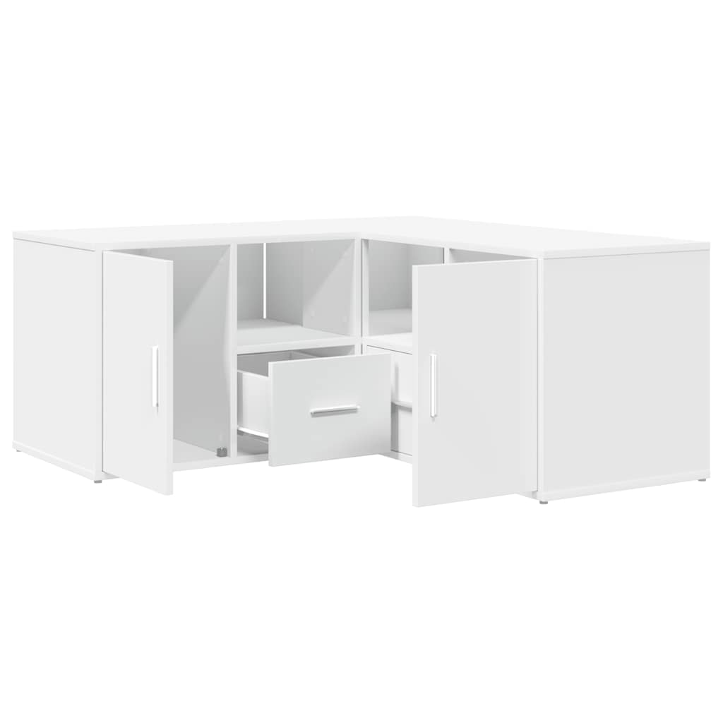 Mobile Angolare Bianco 160x40x45 cm in Truciolato - homemem39