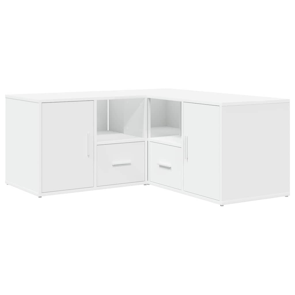 Mobile Angolare Bianco 160x40x45 cm in Truciolato - homemem39