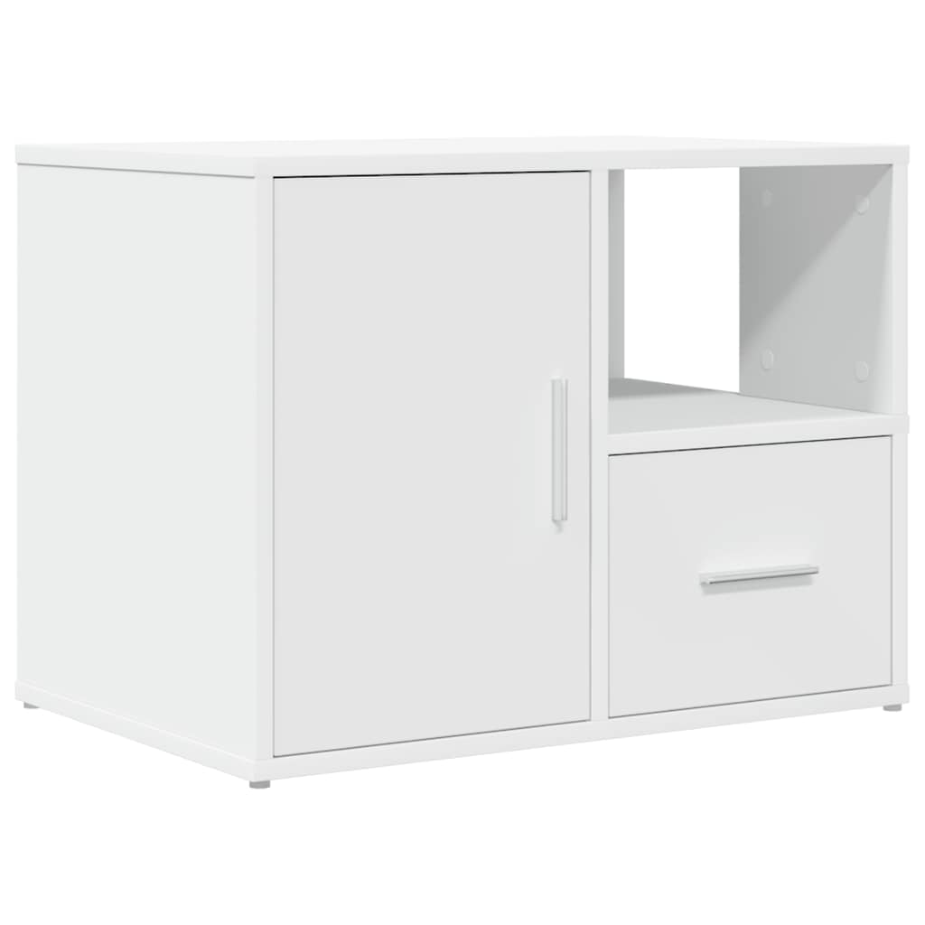 Mobile Angolare Bianco 160x40x45 cm in Truciolato - homemem39