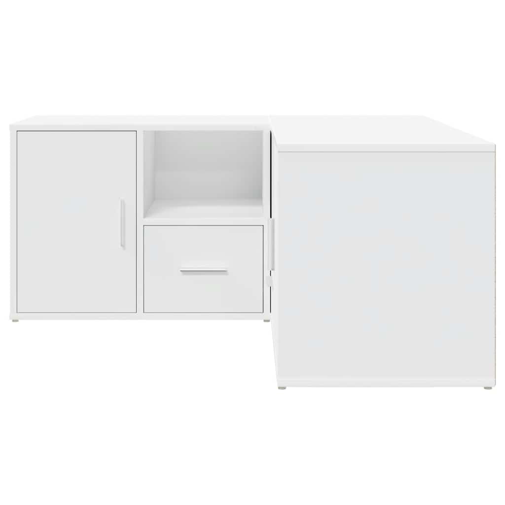 Mobile Angolare Bianco 160x40x45 cm in Truciolato - homemem39