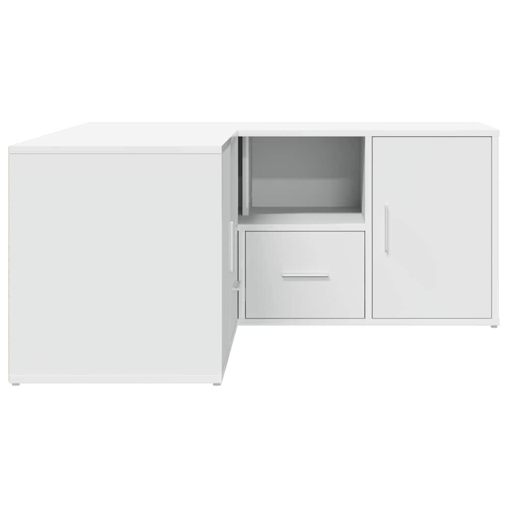 Mobile Angolare Bianco 160x40x45 cm in Truciolato - homemem39