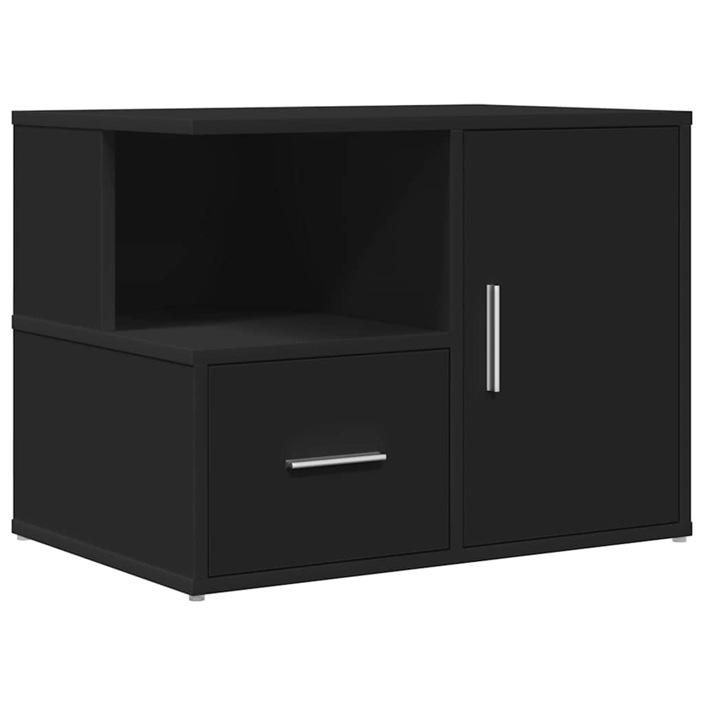 Mobile Angolare Nero 160x40x45 cm in Truciolato - homemem39