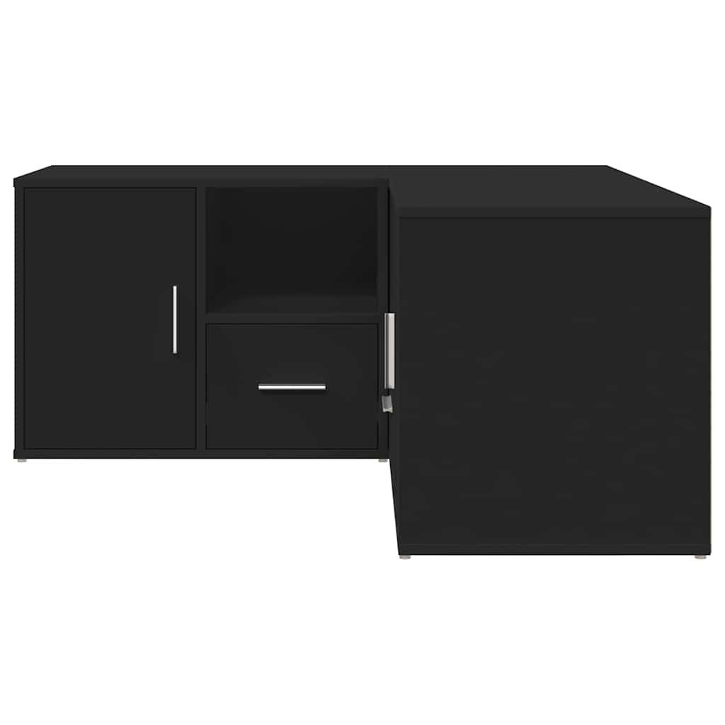 Mobile Angolare Nero 160x40x45 cm in Truciolato - homemem39