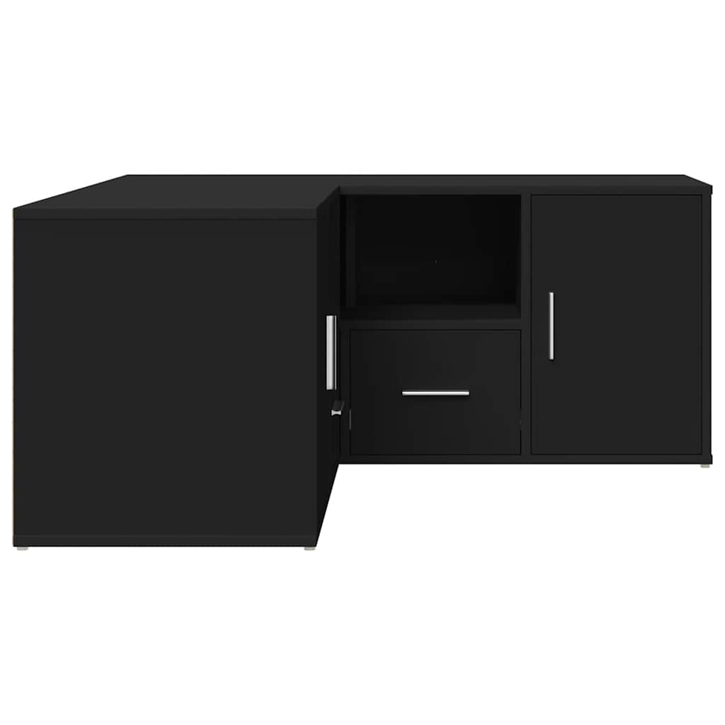 Mobile Angolare Nero 160x40x45 cm in Truciolato - homemem39