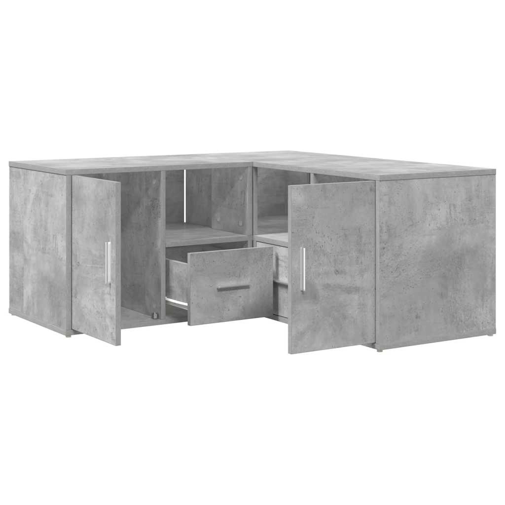 Mobile Angolare Grigio Cemento 160x40x45 cm in Truciolato - homemem39