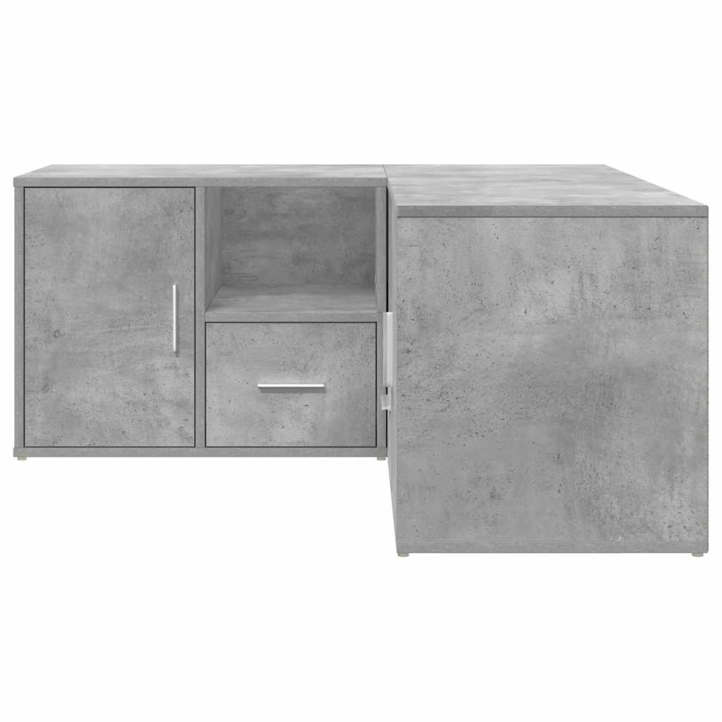 Mobile Angolare Grigio Cemento 160x40x45 cm in Truciolato - homemem39