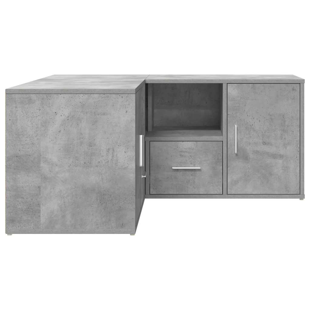 Mobile Angolare Grigio Cemento 160x40x45 cm in Truciolato - homemem39