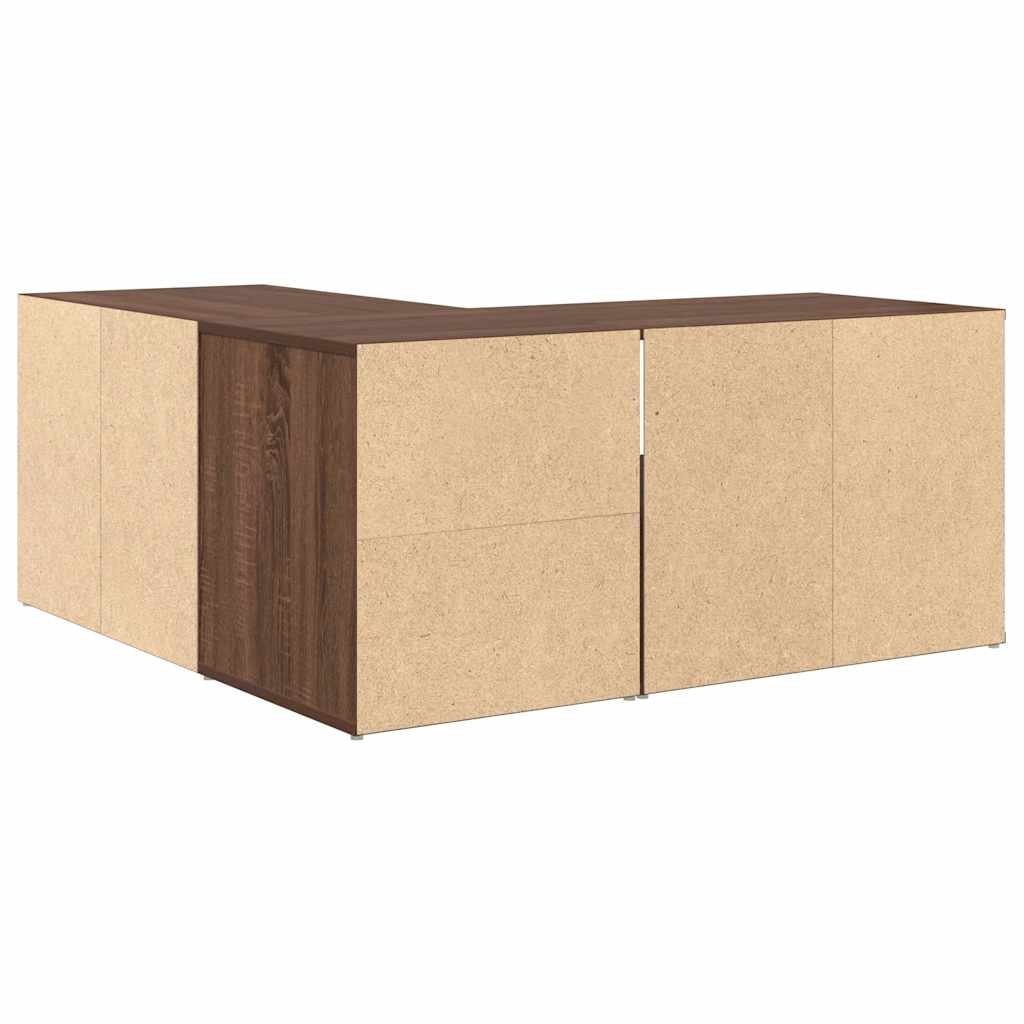 Mobile Angolare Rovere Marrone 160x40x45 cm in Truciolato - homemem39