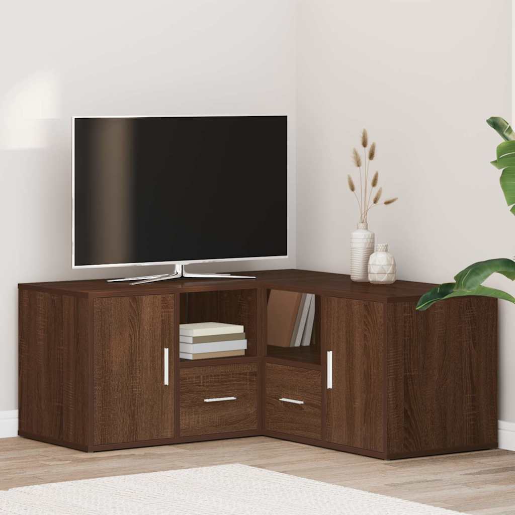 Mobile Angolare Rovere Marrone 160x40x45 cm in Truciolato - homemem39