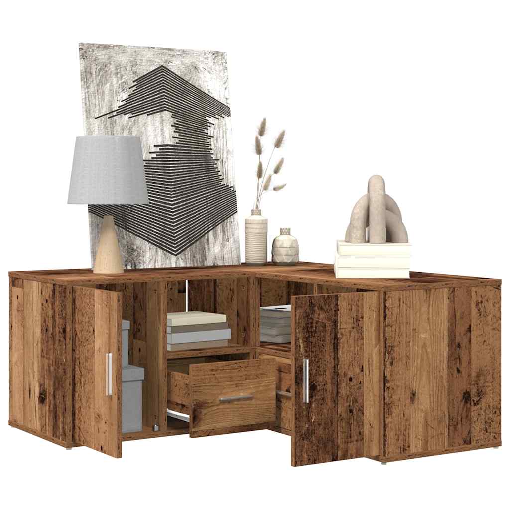 Mobile Angolare Legno Antico 160x40x45 cm in Truciolato