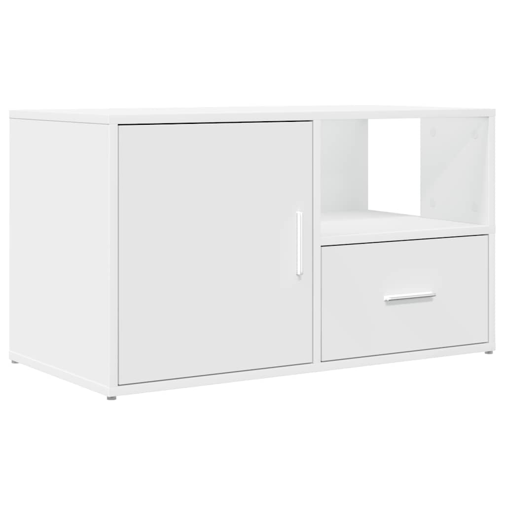 Mobile Angolare Bianco 200x40x45 cm in Truciolato - homemem39
