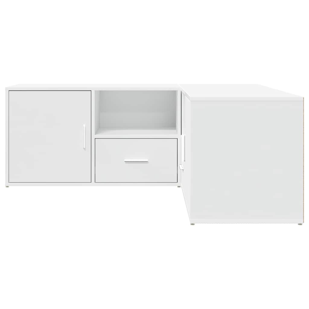 Mobile Angolare Bianco 200x40x45 cm in Truciolato - homemem39