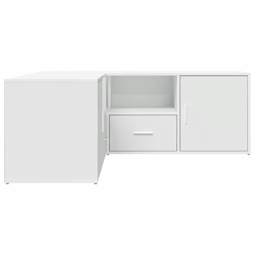 Mobile Angolare Bianco 200x40x45 cm in Truciolato - homemem39