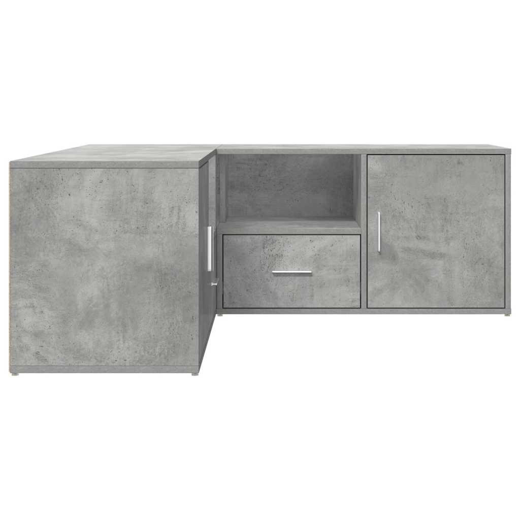 Mobile Angolare Grigio Cemento 200x40x45 cm in Truciolato - homemem39