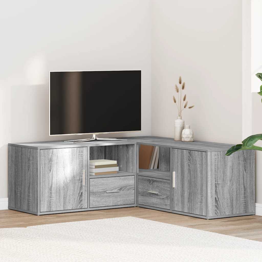 Mobile Angolare Grigio Sonoma 200x40x45cm in Truciolato - homemem39