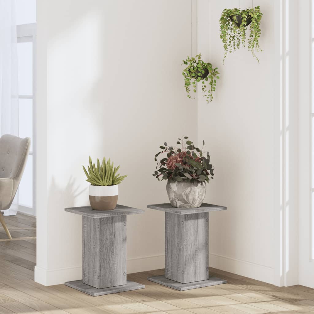 Supporti per Piante 2 pz Grigio Sonoma 30x30x40cm in Truciolato - homemem39