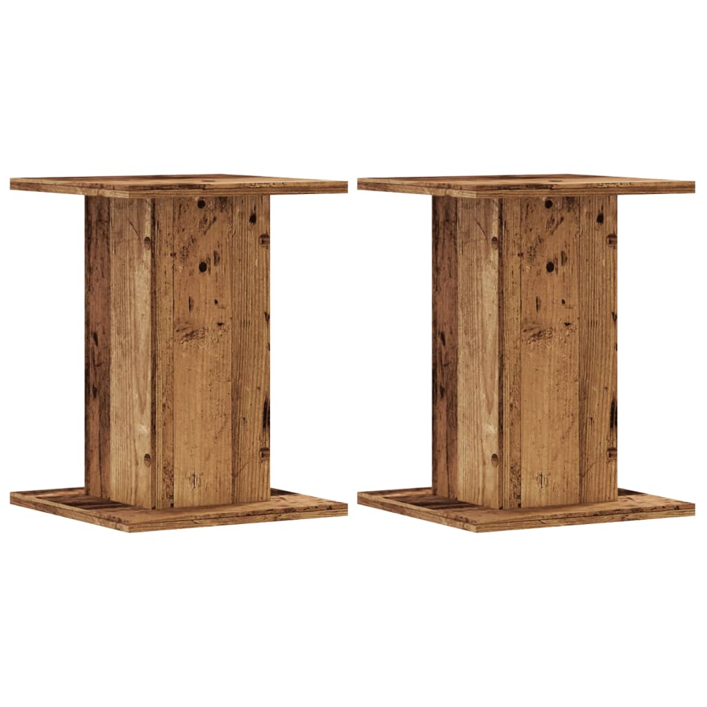 Supporti per Piante 2 pz Legno Vecchio 30x30x40 cm Truciolato - homemem39