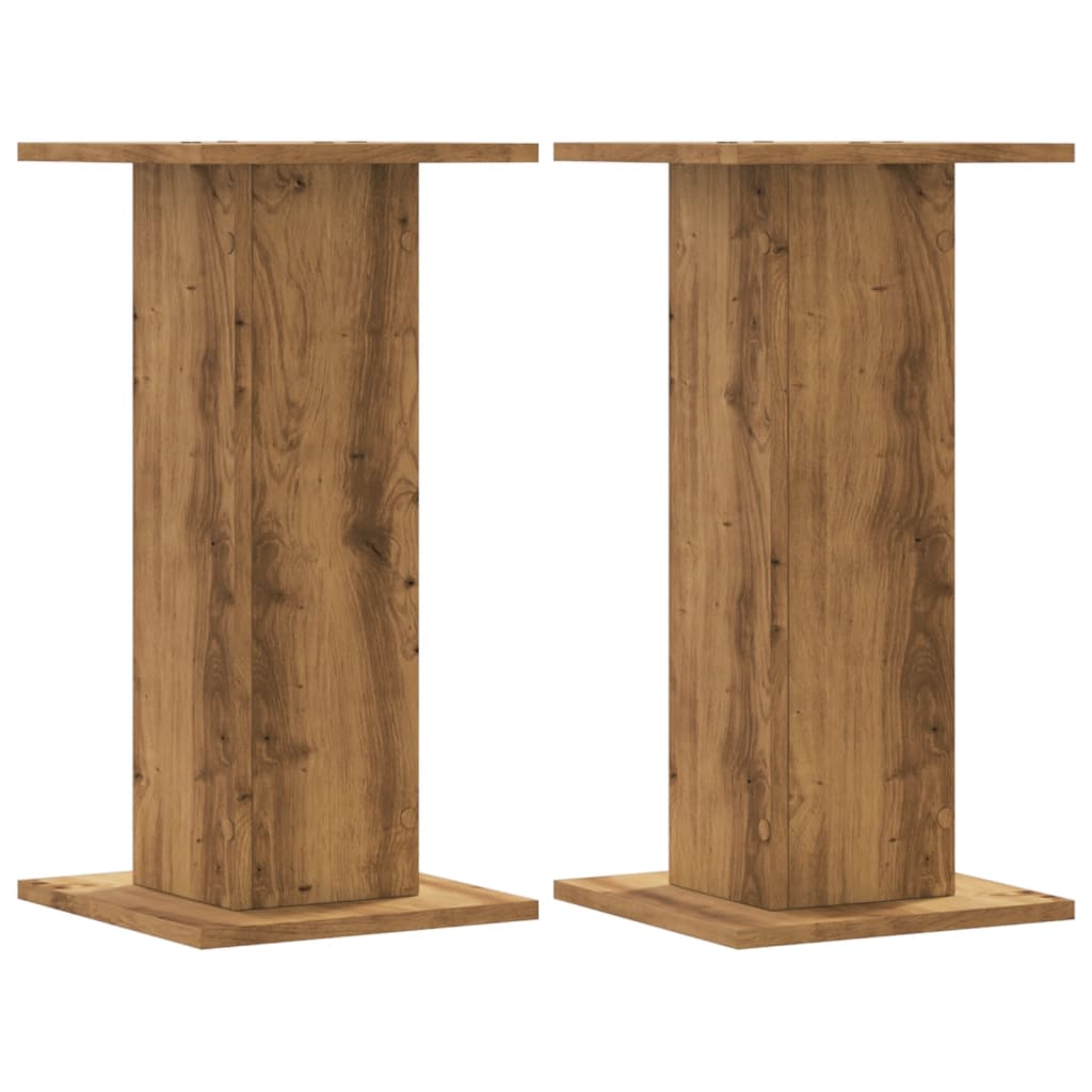 Supporti Piante 2 pz Rovere Artigianale 30x30x60 cm Truciolato - homemem39