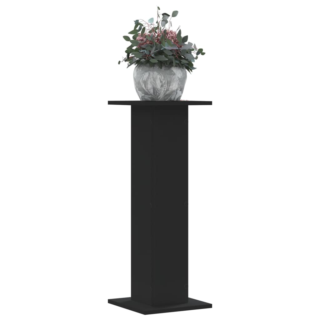 Supporti per Piante 2 pz Neri 30x30x80 cm Legno Multistrato - homemem39