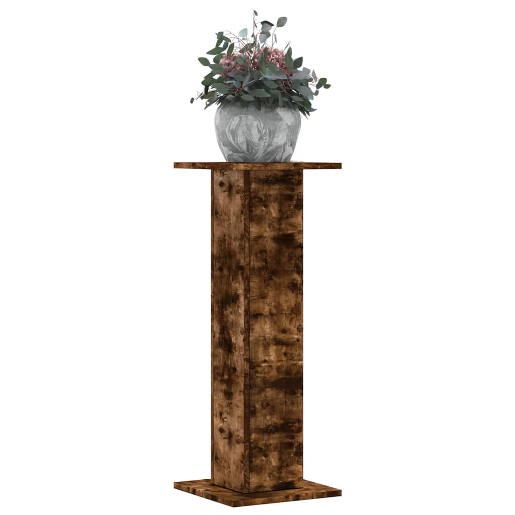 Supporti per Piante 2 pz Rovere Fumo 30x30x80 cm in Truciolato - homemem39